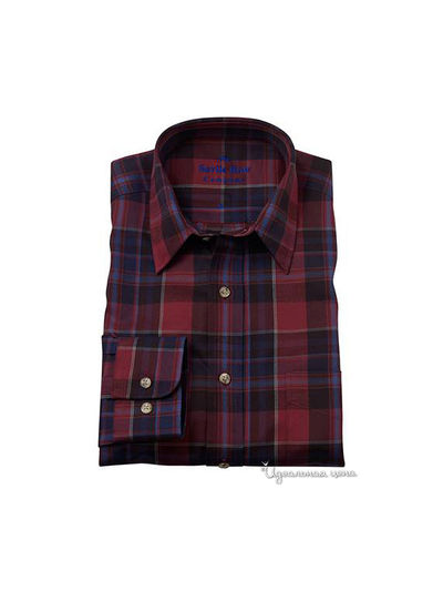 Рубашка Savile Row, цвет цвет бордовый / синий