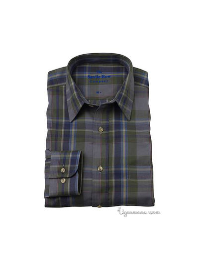 Рубашка Savile Row мужская, цвет зеленый / синий