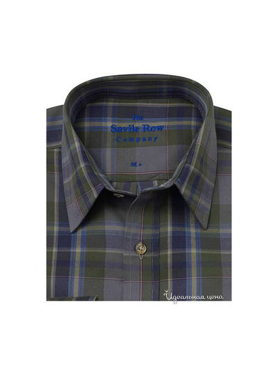 Рубашка Savile Row мужская, цвет зеленый / синий