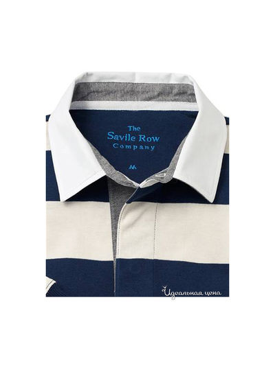Рубашка поло Savile Row мужская, цвет темно-синий / кремовый