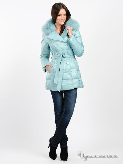 Пуховик MISS  SUN, цвет цвет бирюзовый