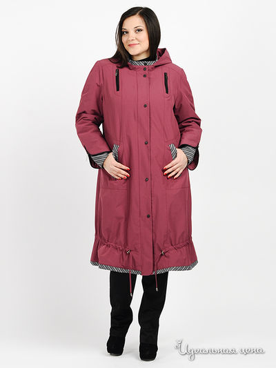 Пальто KARMELSTYLE, цвет цвет ягодный
