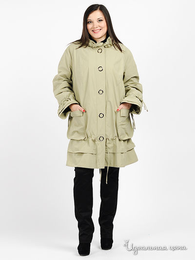 Пальто KARMELSTYLE, цвет цвет оливковый