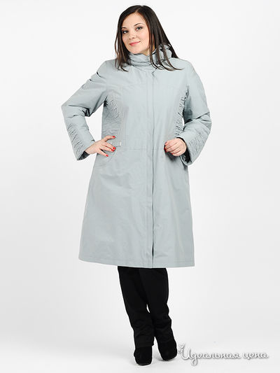 Пальто KARMELSTYLE, цвет цвет серо-голубой