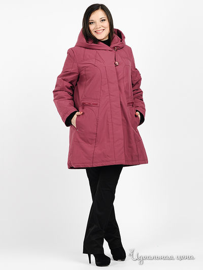 Пальто KARMELSTYLE, цвет цвет ягодный