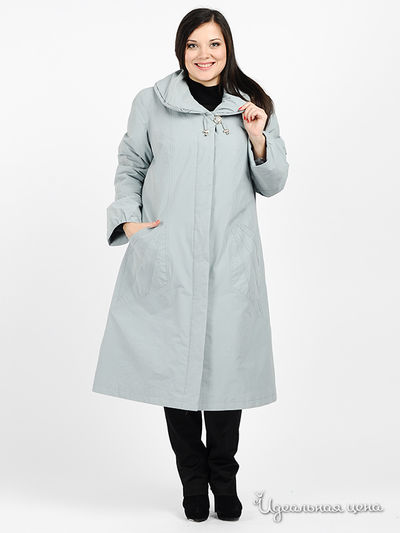Пальто KARMELSTYLE, цвет цвет серо-голубой