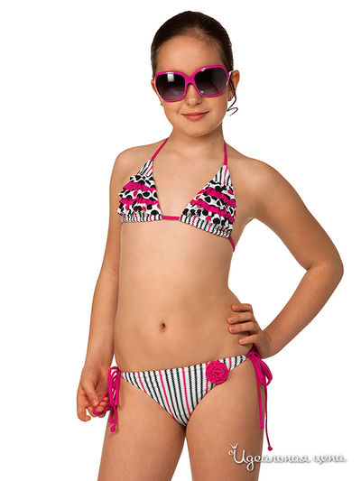 Купальник Arina, цвет цвет малиновым / белый