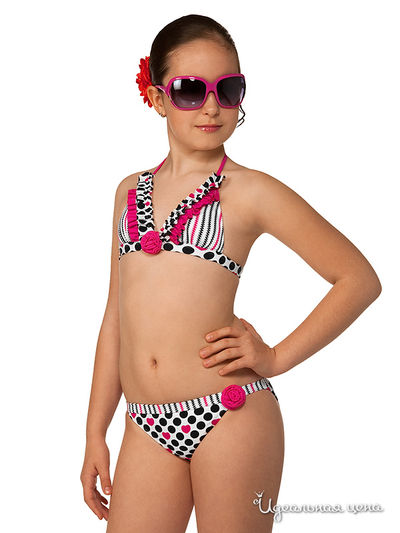 Купальник Arina, цвет цвет малиновый / белый