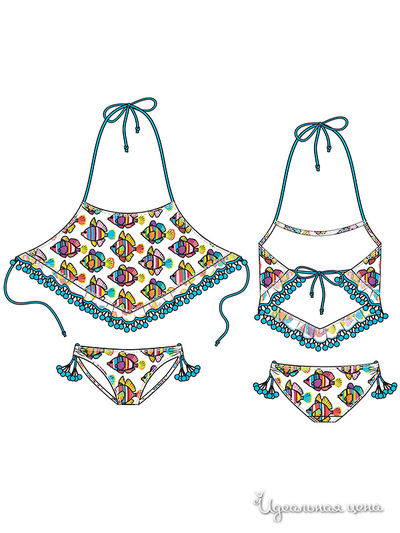 Купальник Arina, цвет цвет белый / голубой