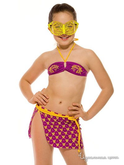 Купальник Arina, цвет цвет виноградный / абрикосовый / желтый