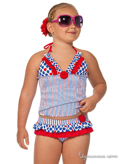Купальник Arina, цвет цвет синий / красный / белый