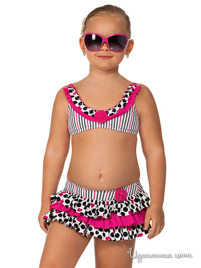 Купальник Arina, цвет цвет черный / малиновый / белый