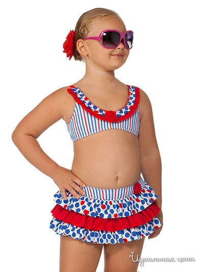 Купальник Arina, цвет цвет синий / красный / белый