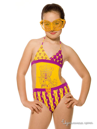 Купальник Arina, цвет цвет виноградный / абрикосовый / желтый