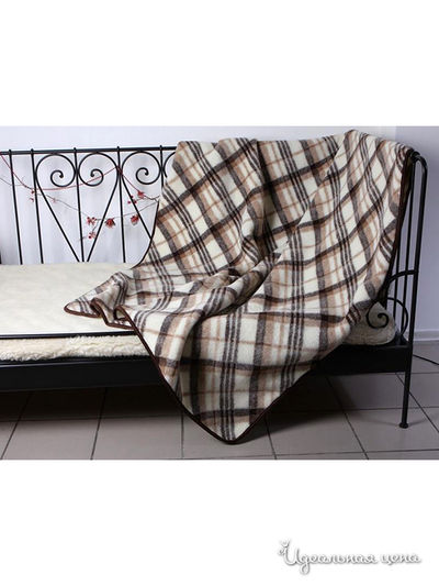 Плед Magicwool, цвет цвет коричневый / молочный