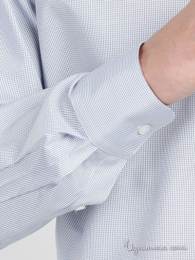 Рубашка LARIO COVALDI мужская, цвет белый / синий