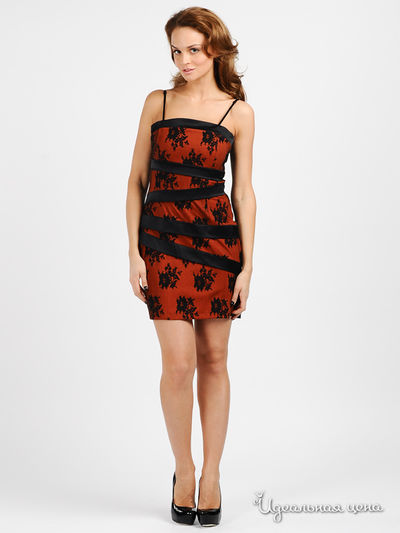Платье Rinascimento, цвет цвет терракотовый / черный