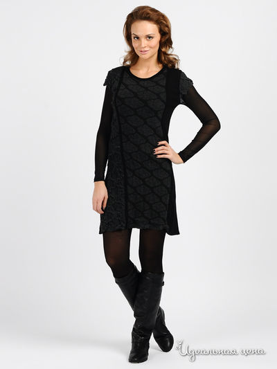 Платье OKCU, цвет цвет черный / темно-серый