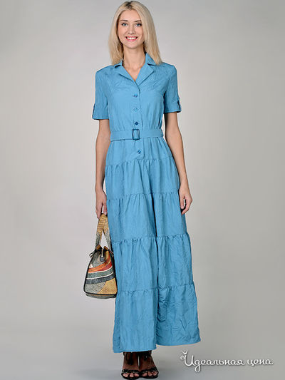 Платье May Be, цвет цвет голубой / серый