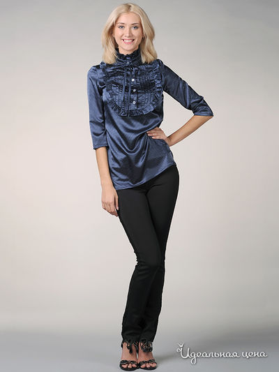 Блуза May Be, цвет цвет синий