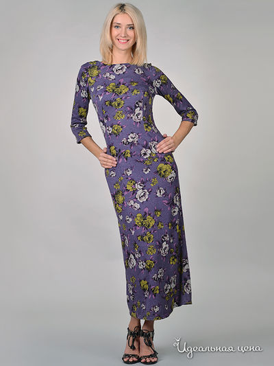 Платье May Be, цвет цвет фиолетовый / желтый