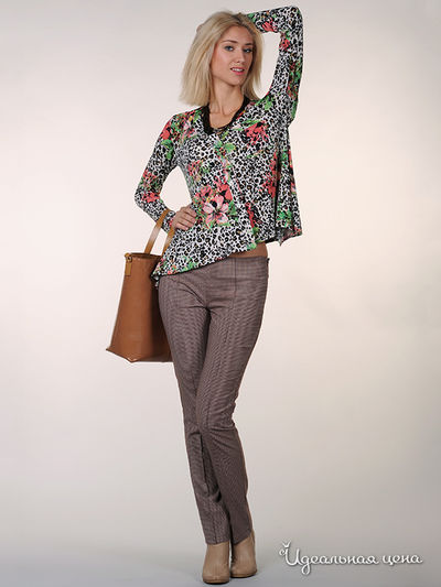 Кардиган May Be, цвет цвет бежевый / розовый / зеленый