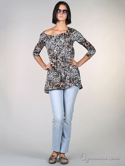 Туника May Be, цвет цвет бежевый / черный