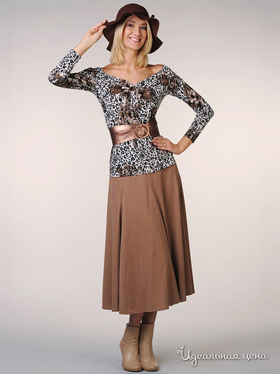 Блуза May Be, цвет цвет бежевый / черный