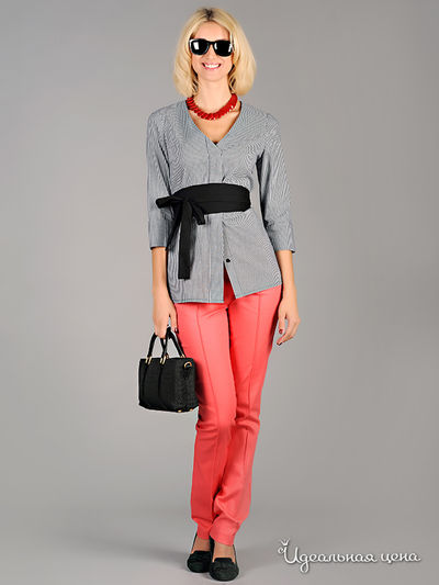 Блуза May Be, цвет цвет черный / белый