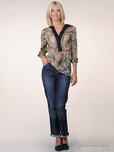 Блуза May Be, цвет цвет бежевый / коричневый