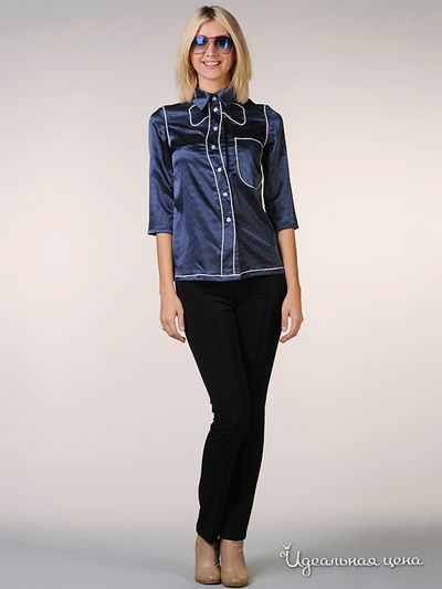 Блуза May Be, цвет цвет темно-синий