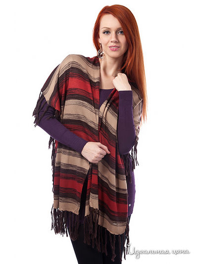 Палантин Mondigo, цвет цвет бежевый / красный