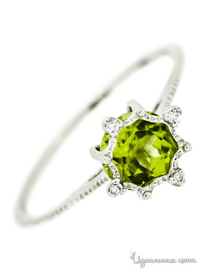 Кольцо Charme, цвет цвет зеленый / белый