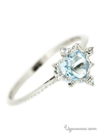 Кольцо Charme, цвет цвет голубой / белый