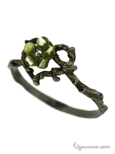 Кольцо Charme, цвет цвет зеленый / белый