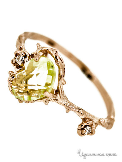 Кольцо Charme, цвет цвет зеленый / белый