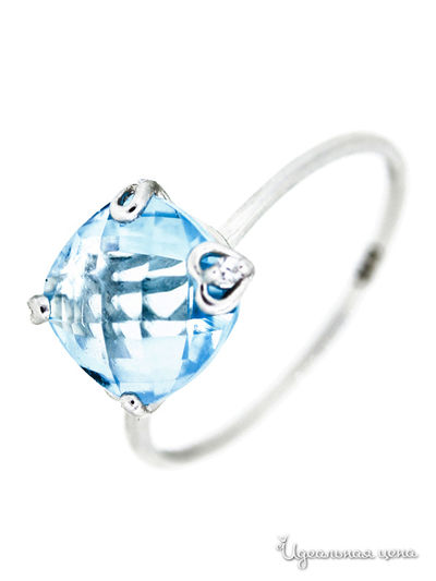 Кольцо Charme, цвет цвет голубой / белый