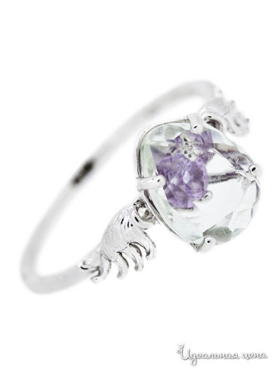 Кольцо Charme, цвет цвет зеленый / фиолетовый