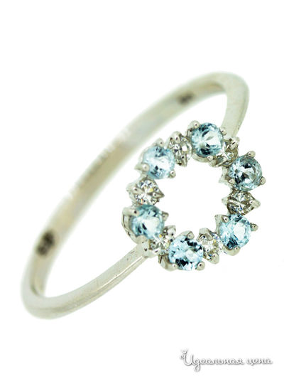 Кольцо Charme, цвет цвет голубой / белый