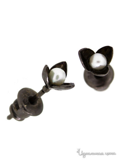 Серьги-пусеты Charme, цвет цвет белый