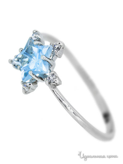 Кольцо Charme, цвет цвет голубой / белый