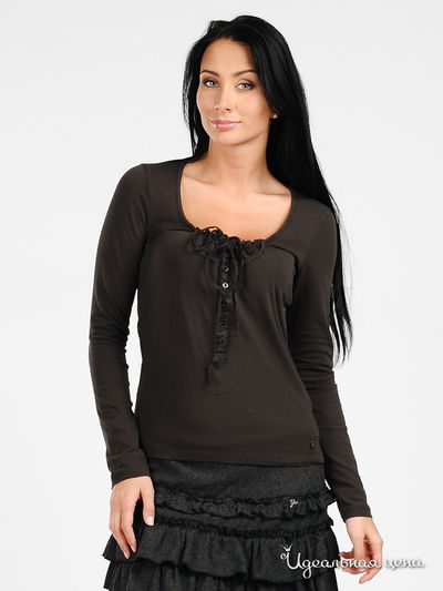 Блуза GAS, цвет цвет горький шоколад