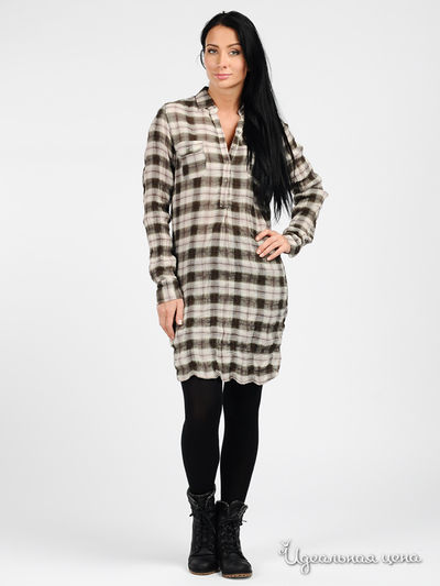 Туника GAS, цвет цвет молочный / фисташковый / принт клетка