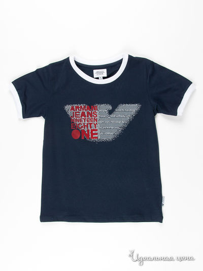 Футболка Armani Junior, цвет цвет синий