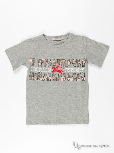 Футболка Burberry, цвет цвет серый