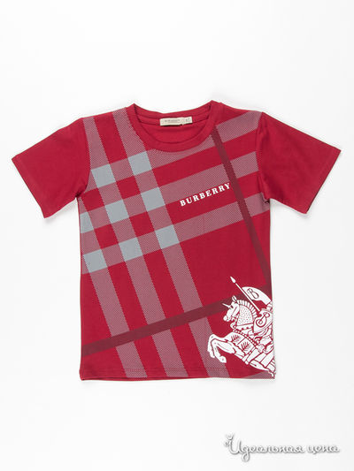 Футболка Burberry, цвет цвет бордовый