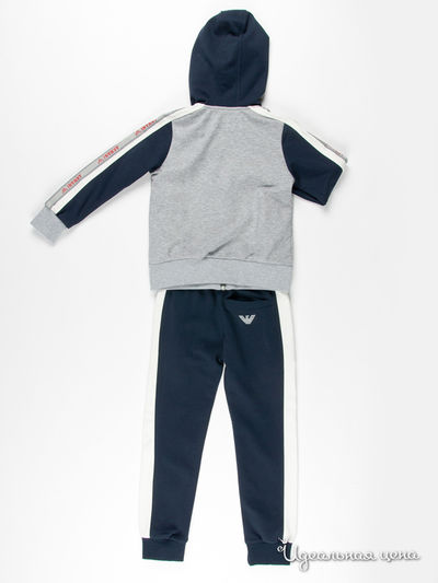 Костюм спортивный Armani junior для мальчика, цвет серый / темно-синий