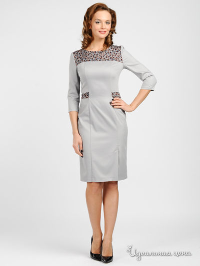 Платье Capriz, цвет цвет дымчатый / принт турецкий огурец