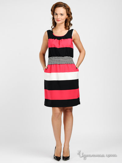 Платье Capriz, цвет цвет черный / белый / фуксия