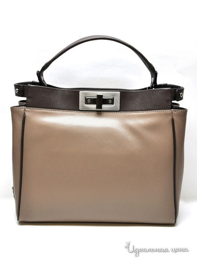 Сумка Puntotres, цвет цвет кофейно-молочный